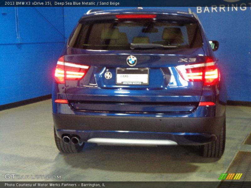 Deep Sea Blue Metallic / Sand Beige 2013 BMW X3 xDrive 35i