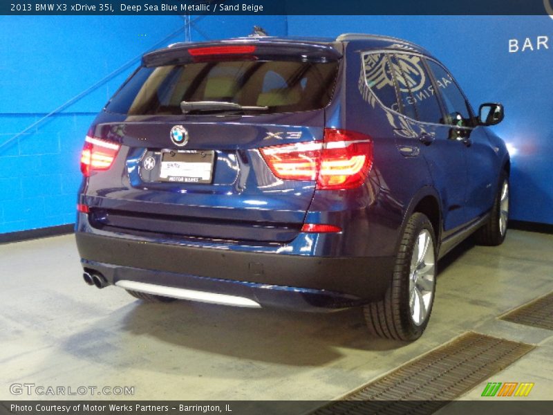 Deep Sea Blue Metallic / Sand Beige 2013 BMW X3 xDrive 35i