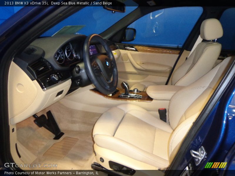 Deep Sea Blue Metallic / Sand Beige 2013 BMW X3 xDrive 35i