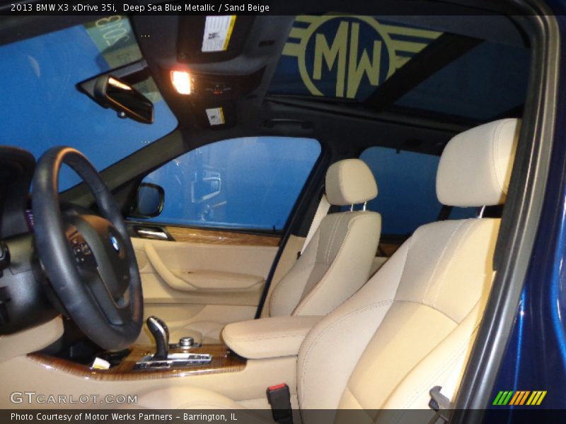 Deep Sea Blue Metallic / Sand Beige 2013 BMW X3 xDrive 35i
