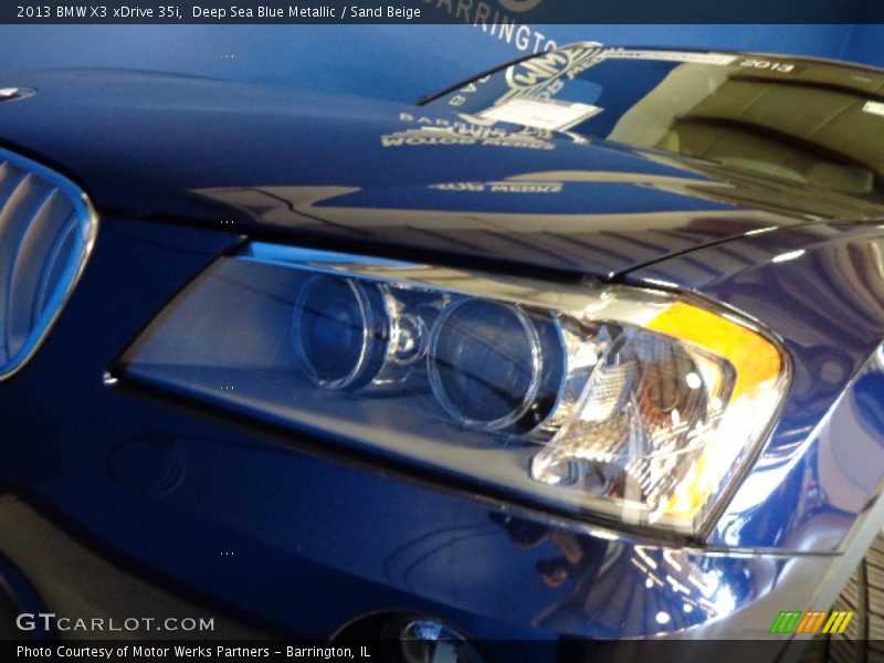 Deep Sea Blue Metallic / Sand Beige 2013 BMW X3 xDrive 35i