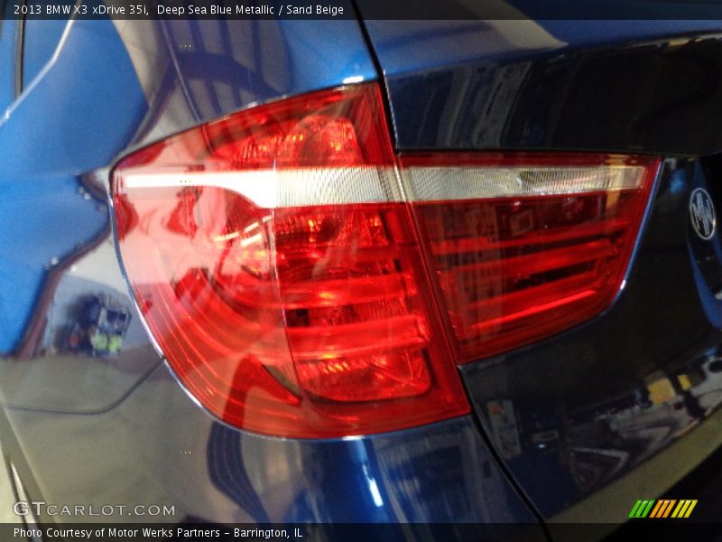 Deep Sea Blue Metallic / Sand Beige 2013 BMW X3 xDrive 35i