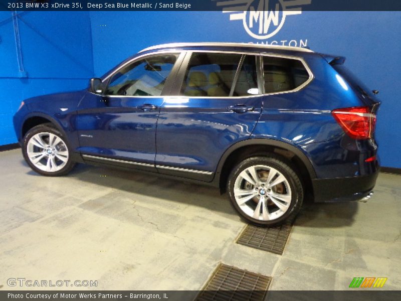 Deep Sea Blue Metallic / Sand Beige 2013 BMW X3 xDrive 35i