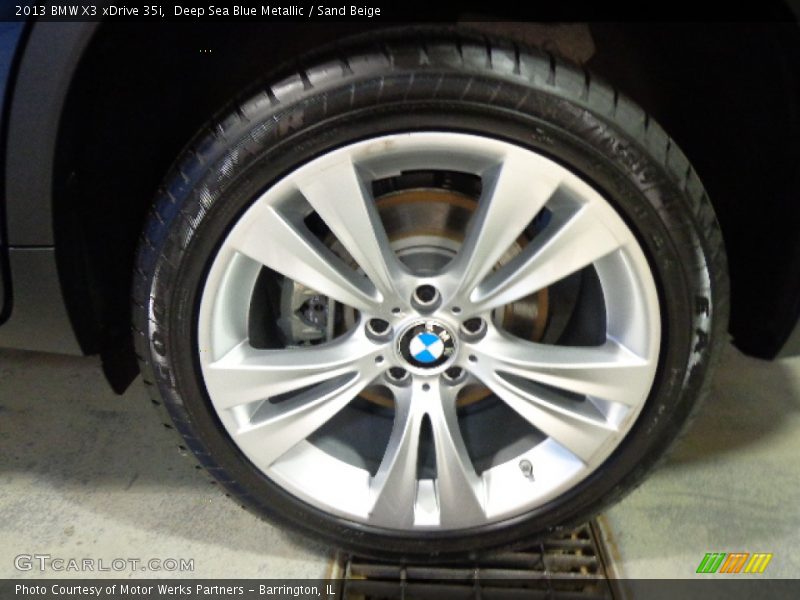 Deep Sea Blue Metallic / Sand Beige 2013 BMW X3 xDrive 35i