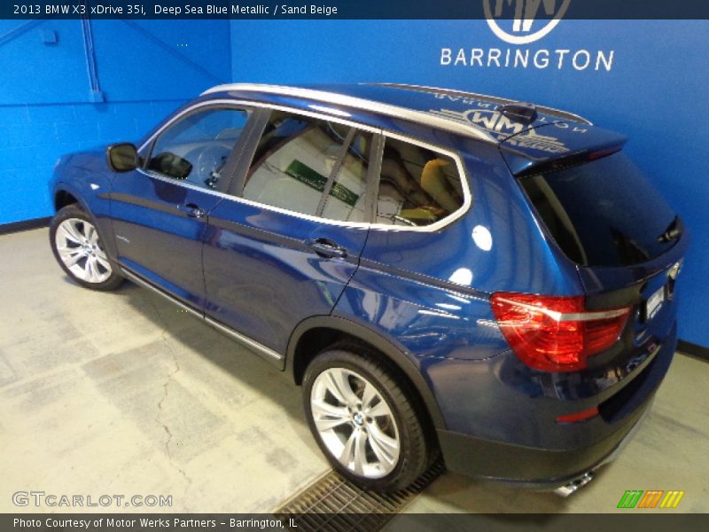 Deep Sea Blue Metallic / Sand Beige 2013 BMW X3 xDrive 35i