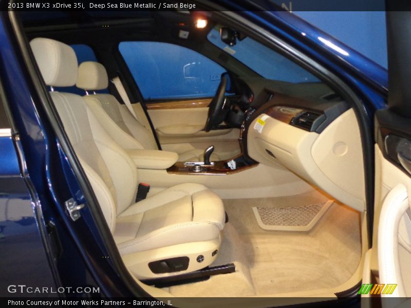 Deep Sea Blue Metallic / Sand Beige 2013 BMW X3 xDrive 35i