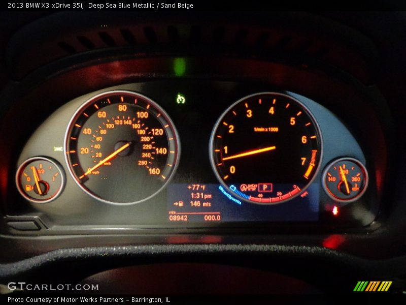 Deep Sea Blue Metallic / Sand Beige 2013 BMW X3 xDrive 35i