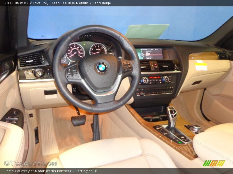 Deep Sea Blue Metallic / Sand Beige 2013 BMW X3 xDrive 35i