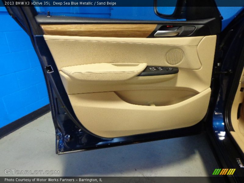 Deep Sea Blue Metallic / Sand Beige 2013 BMW X3 xDrive 35i