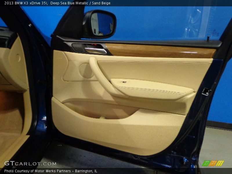 Deep Sea Blue Metallic / Sand Beige 2013 BMW X3 xDrive 35i