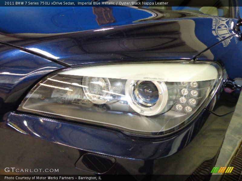Imperial Blue Metallic / Oyster/Black Nappa Leather 2011 BMW 7 Series 750Li xDrive Sedan