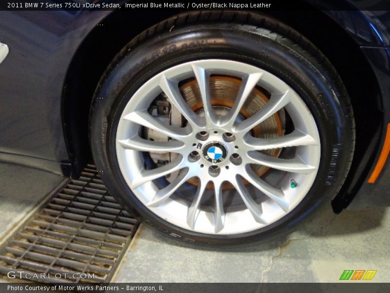 Imperial Blue Metallic / Oyster/Black Nappa Leather 2011 BMW 7 Series 750Li xDrive Sedan