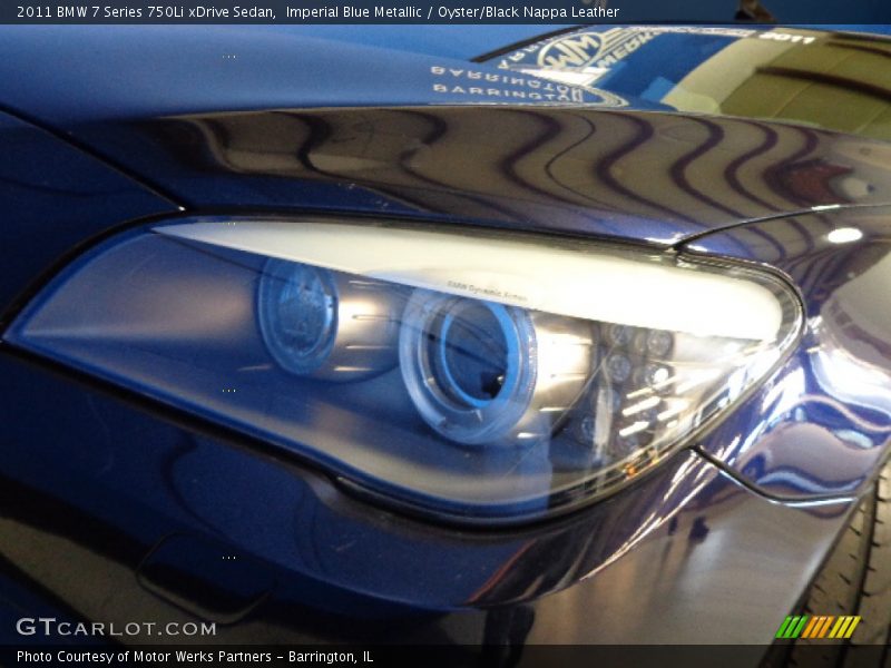 Imperial Blue Metallic / Oyster/Black Nappa Leather 2011 BMW 7 Series 750Li xDrive Sedan