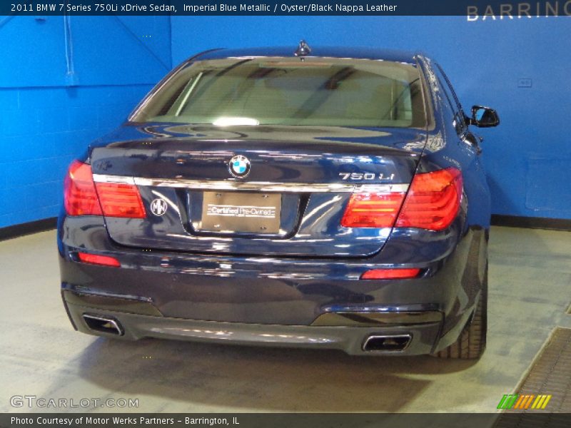 Imperial Blue Metallic / Oyster/Black Nappa Leather 2011 BMW 7 Series 750Li xDrive Sedan