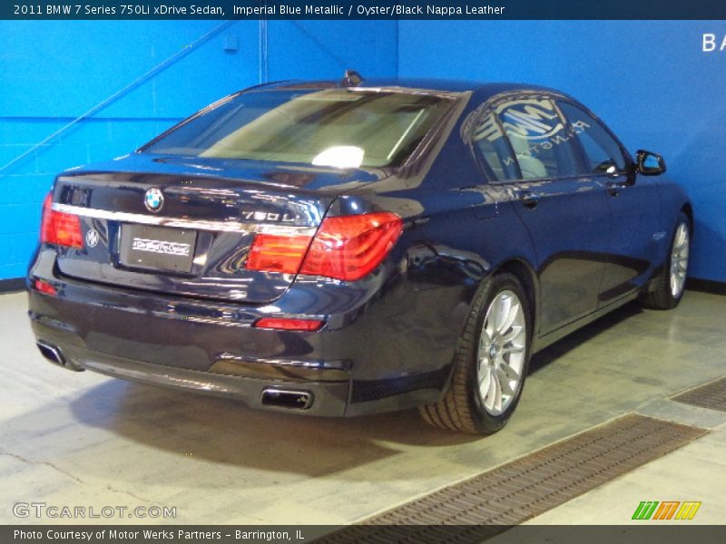 Imperial Blue Metallic / Oyster/Black Nappa Leather 2011 BMW 7 Series 750Li xDrive Sedan