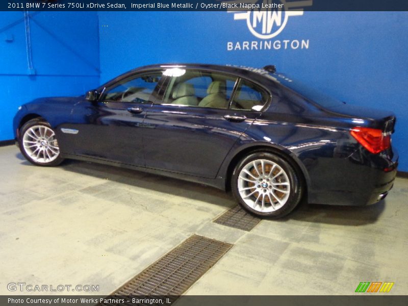 Imperial Blue Metallic / Oyster/Black Nappa Leather 2011 BMW 7 Series 750Li xDrive Sedan