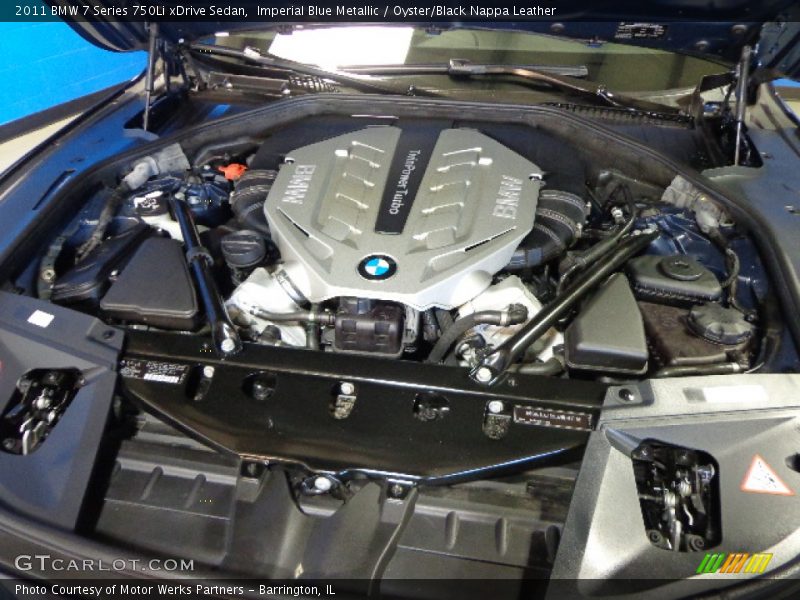 Imperial Blue Metallic / Oyster/Black Nappa Leather 2011 BMW 7 Series 750Li xDrive Sedan