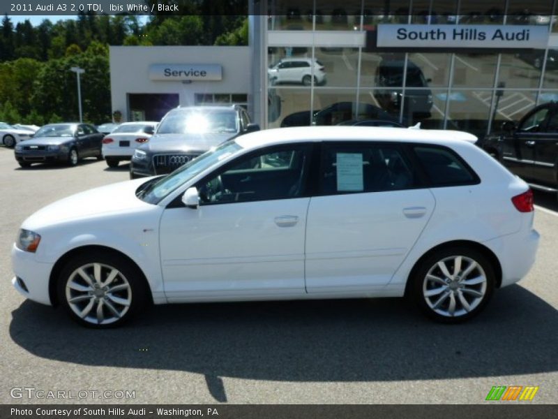 Ibis White / Black 2011 Audi A3 2.0 TDI