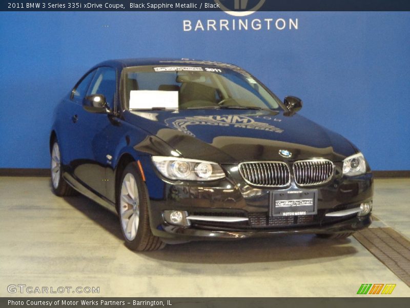 Black Sapphire Metallic / Black 2011 BMW 3 Series 335i xDrive Coupe