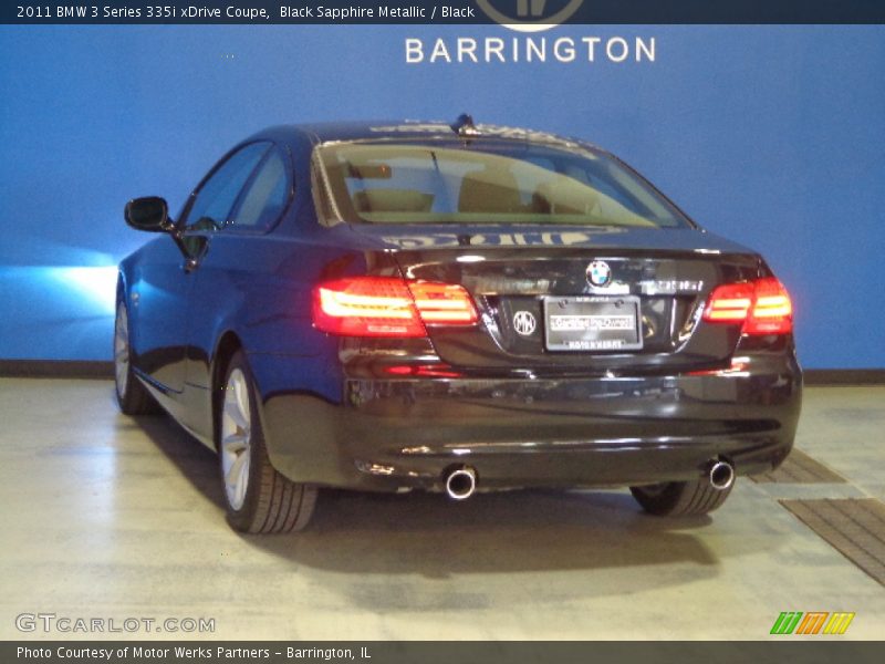 Black Sapphire Metallic / Black 2011 BMW 3 Series 335i xDrive Coupe