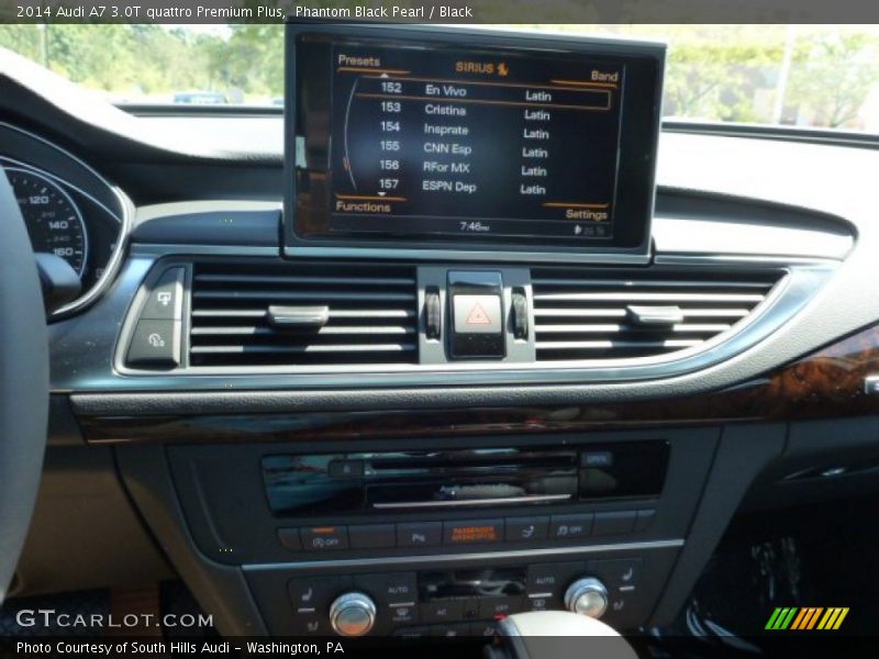 Phantom Black Pearl / Black 2014 Audi A7 3.0T quattro Premium Plus