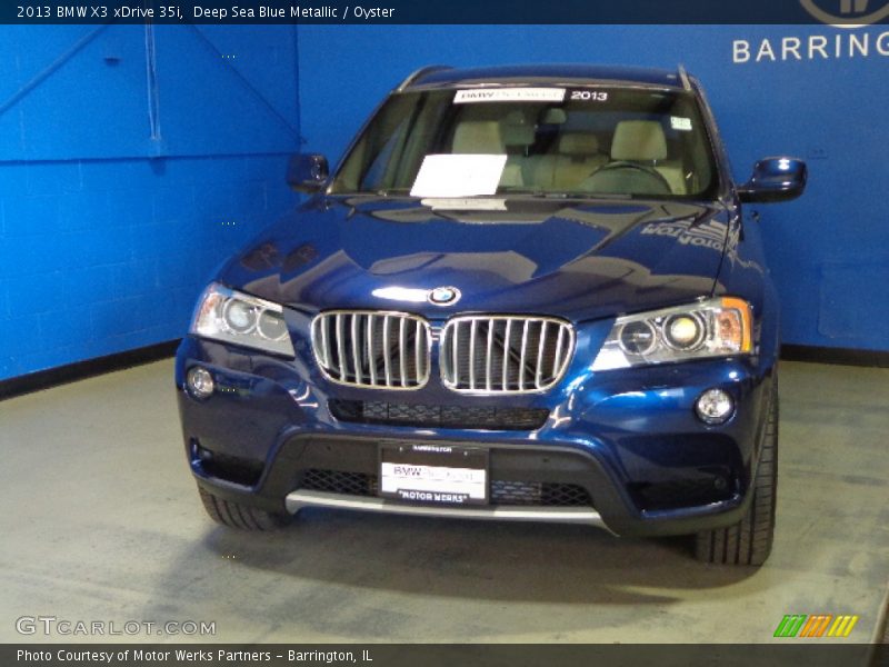 Deep Sea Blue Metallic / Oyster 2013 BMW X3 xDrive 35i