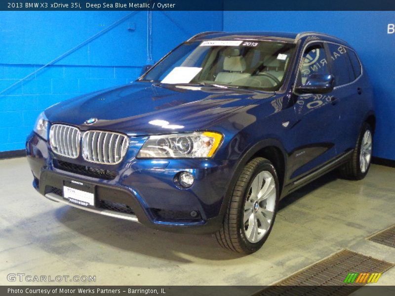 Deep Sea Blue Metallic / Oyster 2013 BMW X3 xDrive 35i