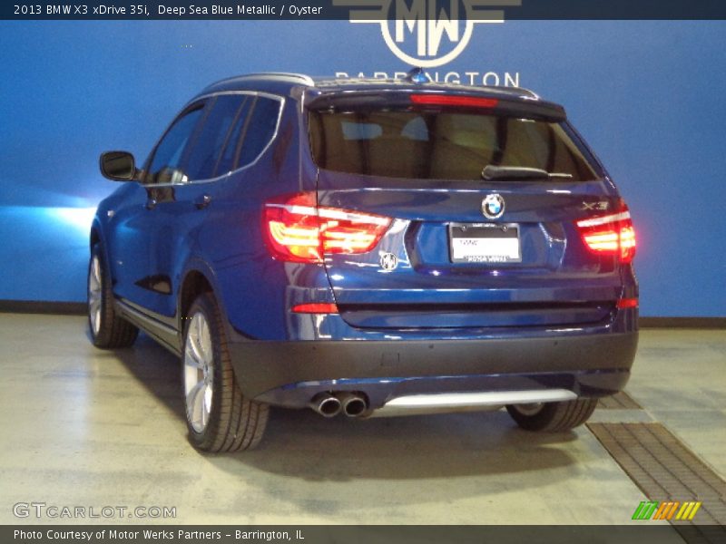 Deep Sea Blue Metallic / Oyster 2013 BMW X3 xDrive 35i