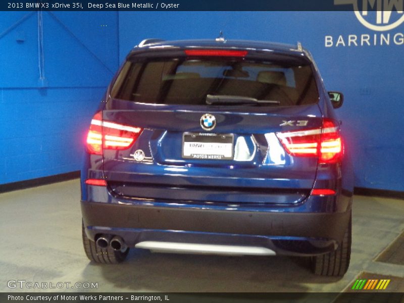 Deep Sea Blue Metallic / Oyster 2013 BMW X3 xDrive 35i