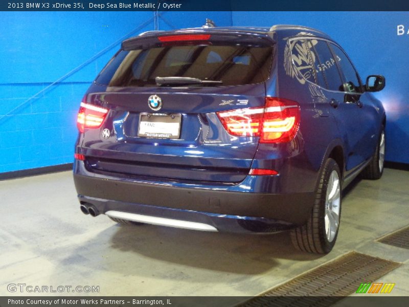 Deep Sea Blue Metallic / Oyster 2013 BMW X3 xDrive 35i