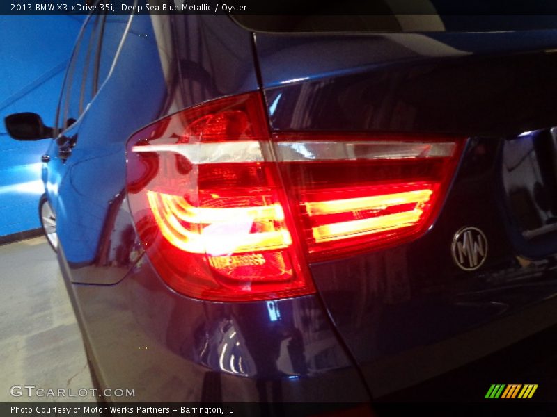 Deep Sea Blue Metallic / Oyster 2013 BMW X3 xDrive 35i