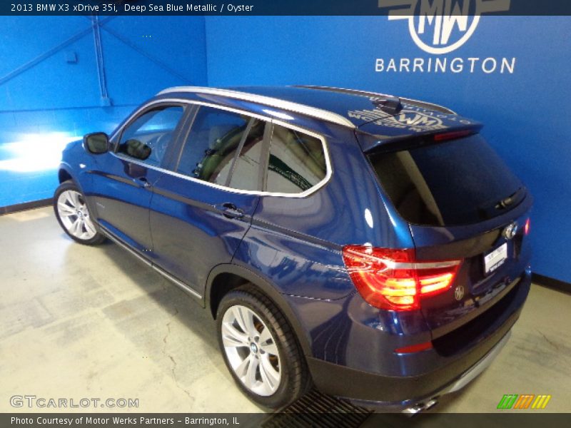 Deep Sea Blue Metallic / Oyster 2013 BMW X3 xDrive 35i