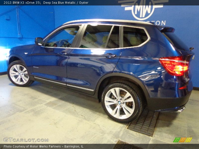 Deep Sea Blue Metallic / Oyster 2013 BMW X3 xDrive 35i