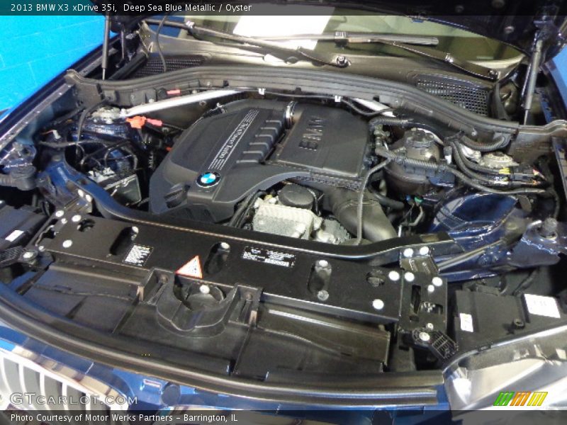 Deep Sea Blue Metallic / Oyster 2013 BMW X3 xDrive 35i