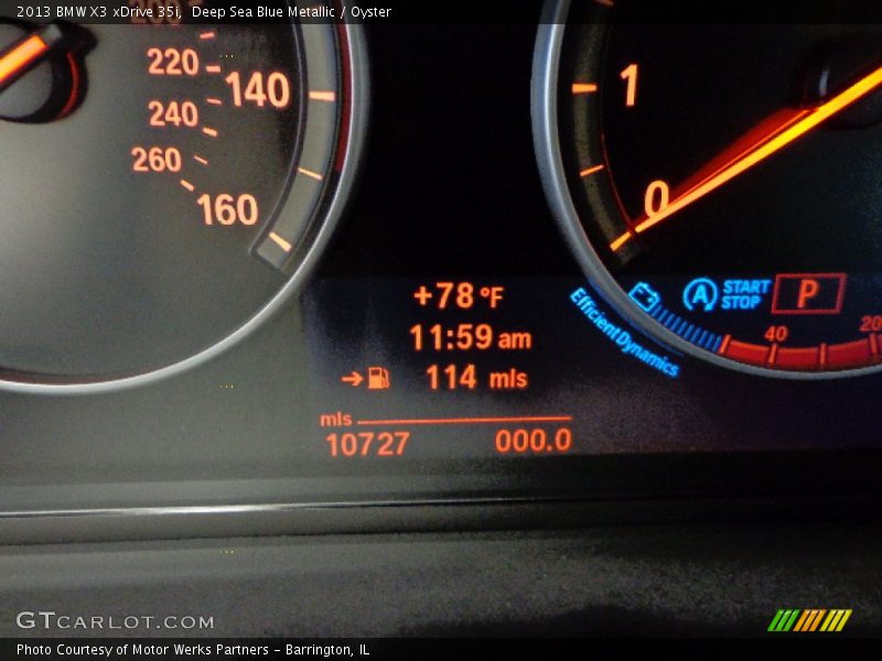 Deep Sea Blue Metallic / Oyster 2013 BMW X3 xDrive 35i