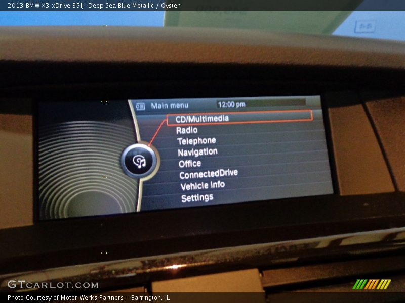 Deep Sea Blue Metallic / Oyster 2013 BMW X3 xDrive 35i