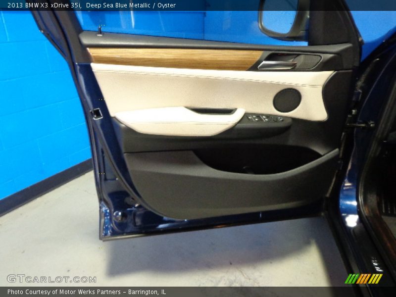 Deep Sea Blue Metallic / Oyster 2013 BMW X3 xDrive 35i