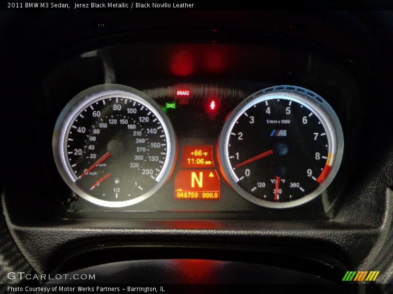 Jerez Black Metallic / Black Novillo Leather 2011 BMW M3 Sedan