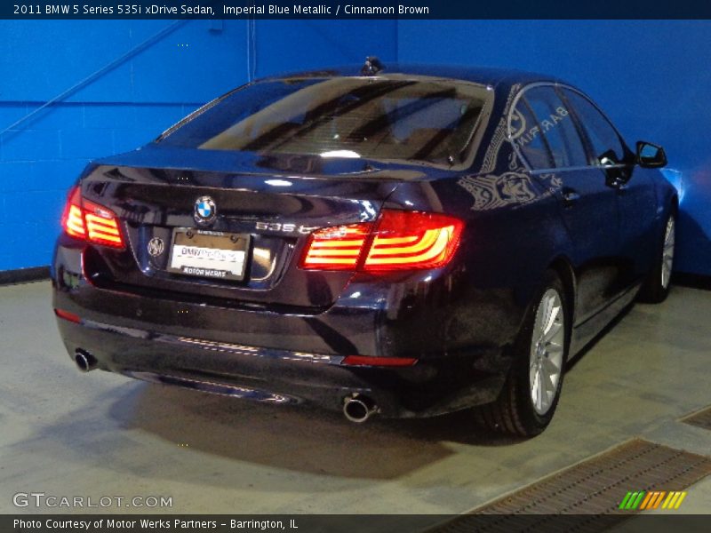 Imperial Blue Metallic / Cinnamon Brown 2011 BMW 5 Series 535i xDrive Sedan
