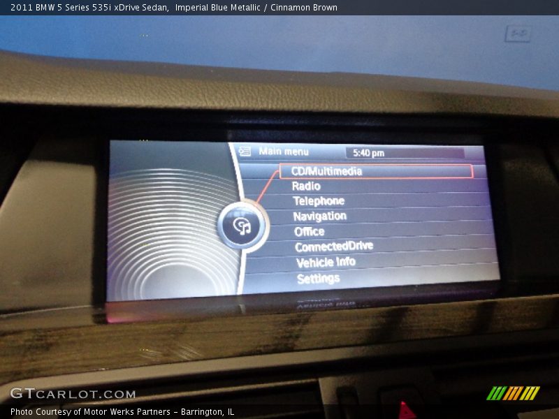 Imperial Blue Metallic / Cinnamon Brown 2011 BMW 5 Series 535i xDrive Sedan