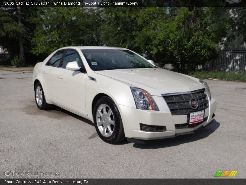 White Diamond Tri-Coat / Light Titanium/Ebony 2009 Cadillac CTS Sedan