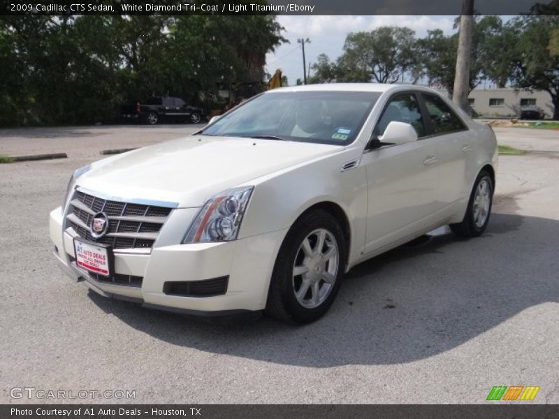 White Diamond Tri-Coat / Light Titanium/Ebony 2009 Cadillac CTS Sedan