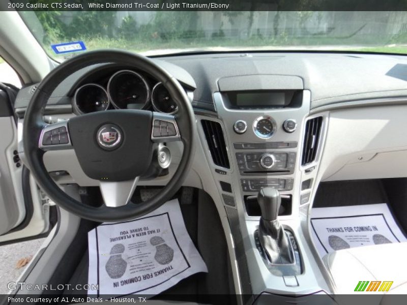 White Diamond Tri-Coat / Light Titanium/Ebony 2009 Cadillac CTS Sedan