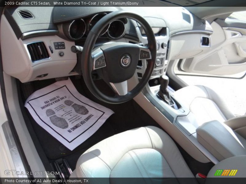 White Diamond Tri-Coat / Light Titanium/Ebony 2009 Cadillac CTS Sedan