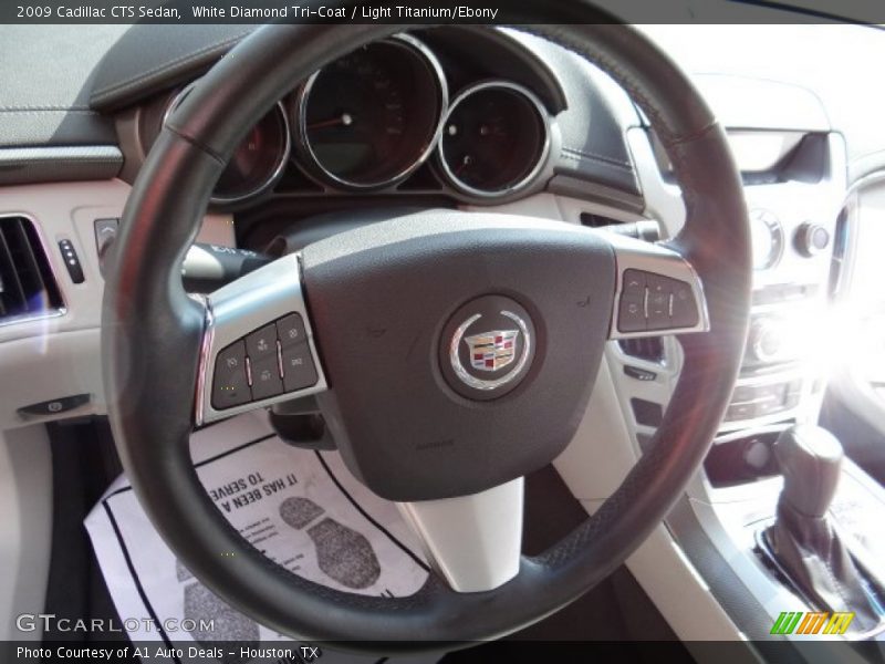 White Diamond Tri-Coat / Light Titanium/Ebony 2009 Cadillac CTS Sedan