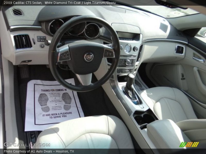 White Diamond Tri-Coat / Light Titanium/Ebony 2009 Cadillac CTS Sedan