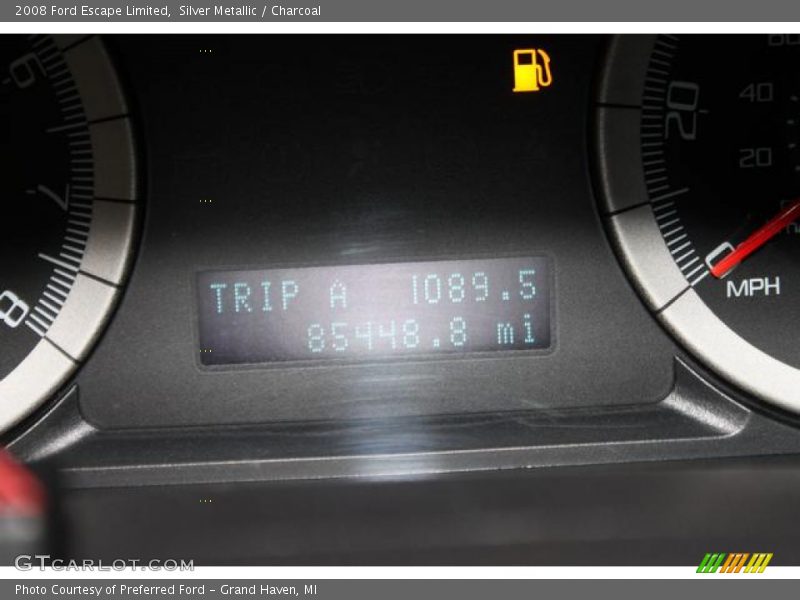 Silver Metallic / Charcoal 2008 Ford Escape Limited