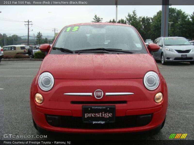 Rosso (Red) / Nero/Nero (Black/Black) 2013 Fiat 500 Pop