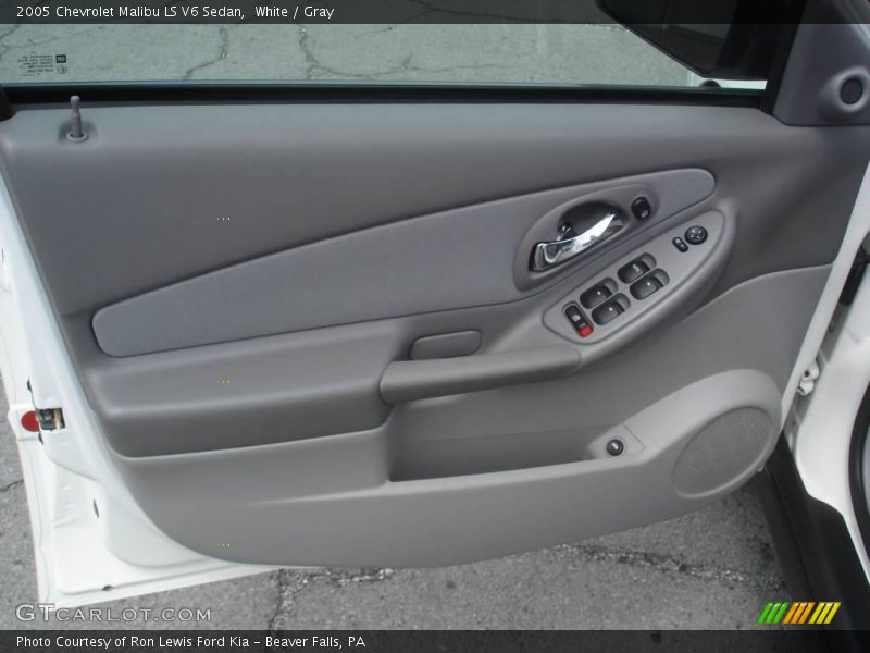 White / Gray 2005 Chevrolet Malibu LS V6 Sedan