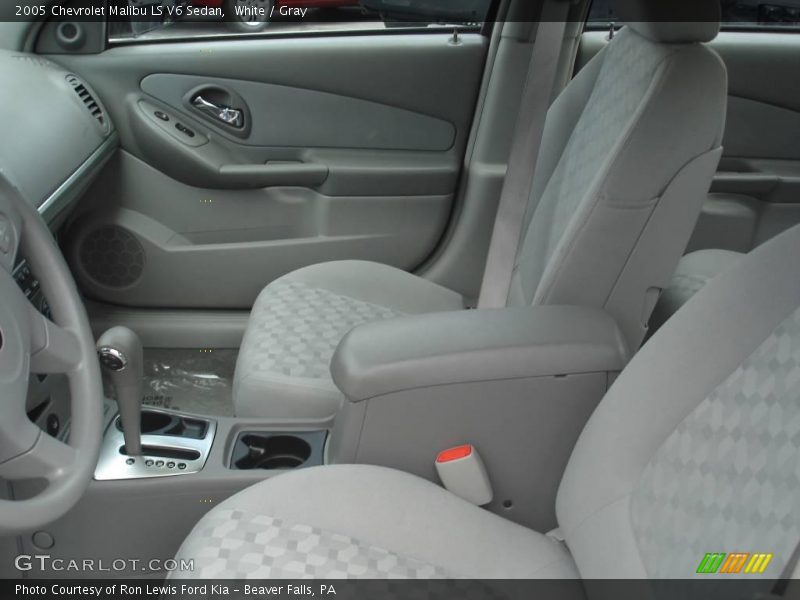 White / Gray 2005 Chevrolet Malibu LS V6 Sedan